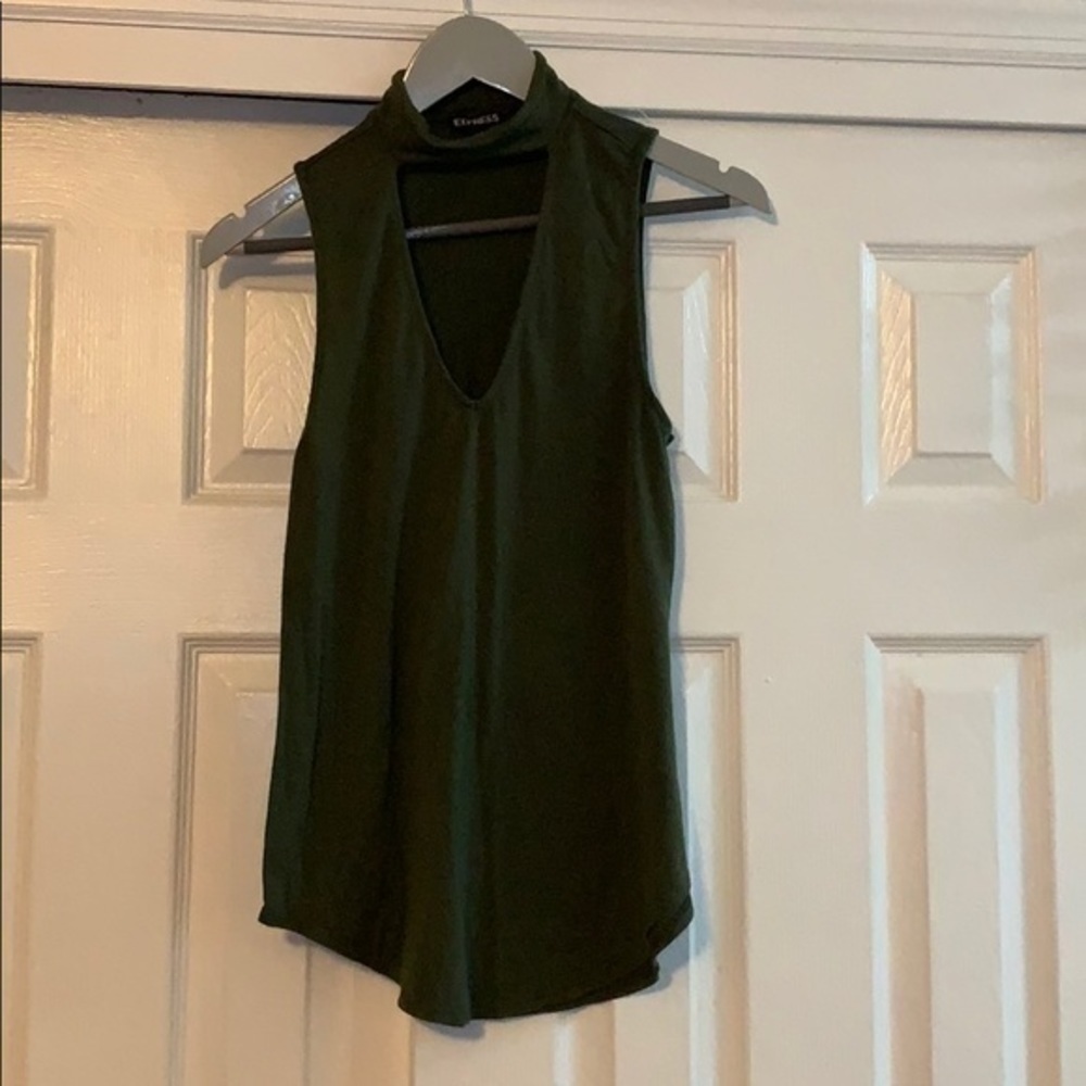 Express Green loose fitting sleeveless top Small - Picture 2 of 8